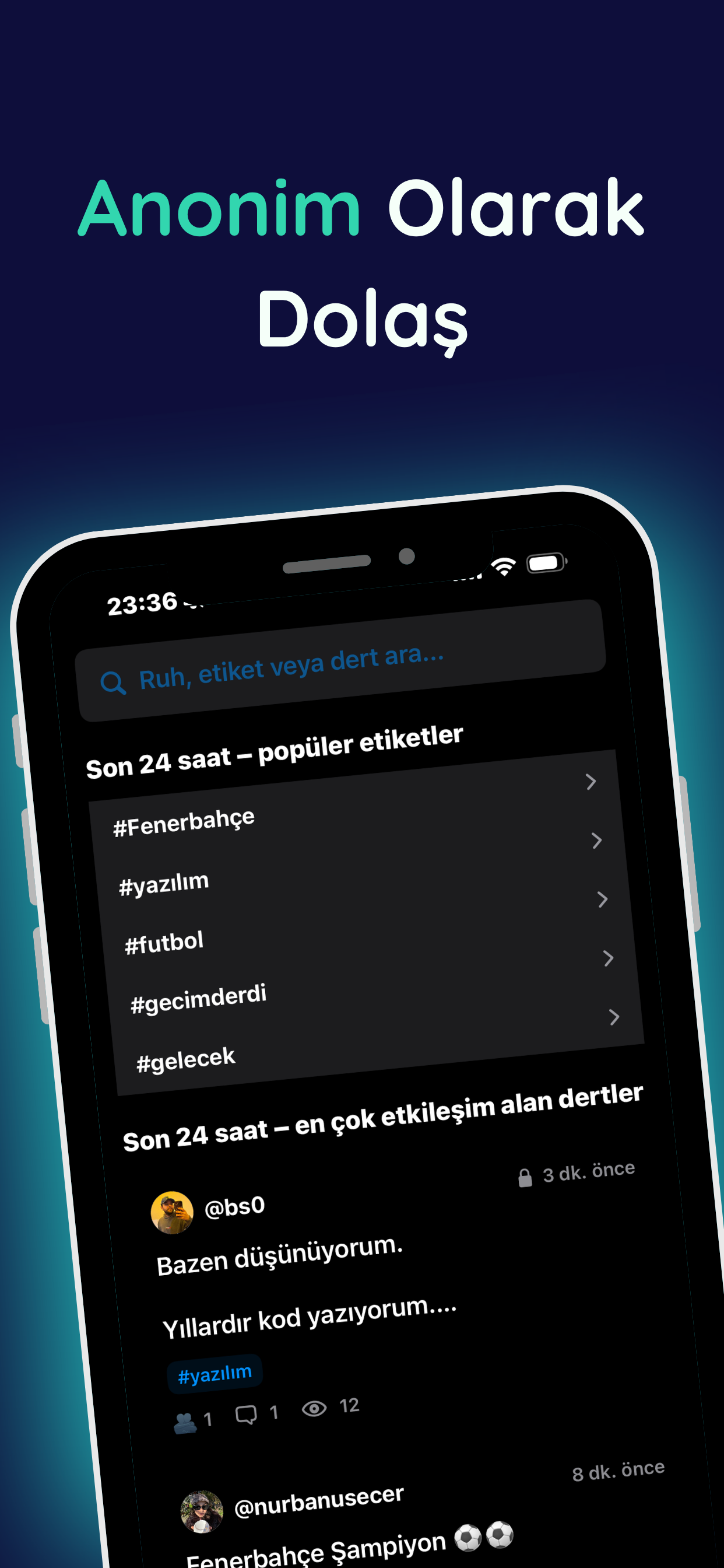 Dertli paylaşım ekranı